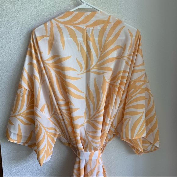 Maison Du Soir M/L Magnolia Kimono Robe Palm Print - Picture 11 of 14